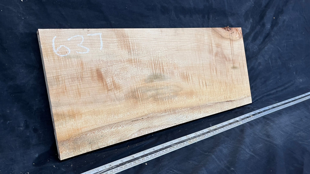 Rippled sycamore tone wood, guitar drop top 598 L x 247 W x 20 D mm     (637)
