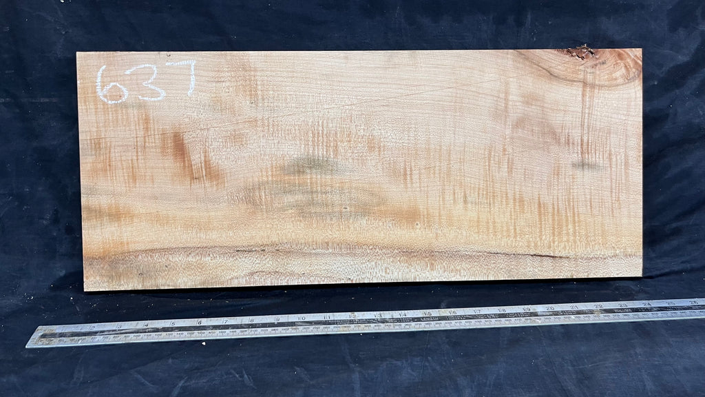 Rippled sycamore tone wood, guitar drop top 598 L x 247 W x 20 D mm     (637)