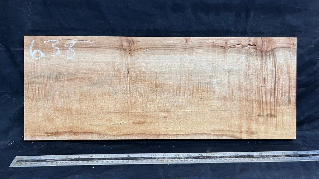 Rippled sycamore tone wood, guitar drop top 606 L x 230 W x 21 D mm     (638)
