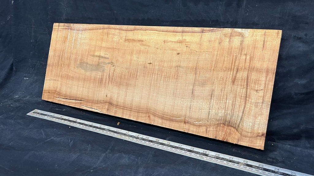 Rippled sycamore tone wood, guitar drop top 606 L x 230 W x 21 D mm     (639)