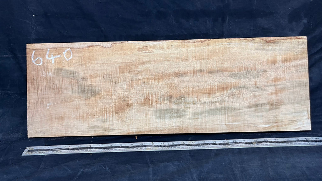 Rippled sycamore tone wood, guitar drop top 714 L x 237 W x 20 D mm     (640)