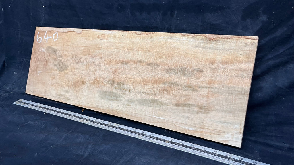 Rippled sycamore tone wood, guitar drop top 714 L x 237 W x 20 D mm     (640)
