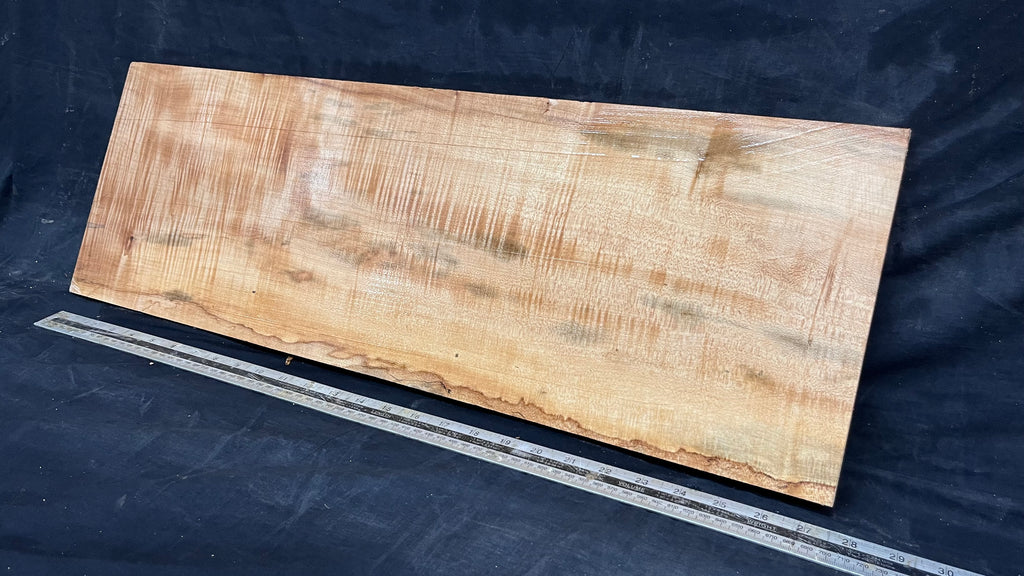 Rippled sycamore tone wood, guitar drop top 714 L x 237 W x 20 D mm     (640)