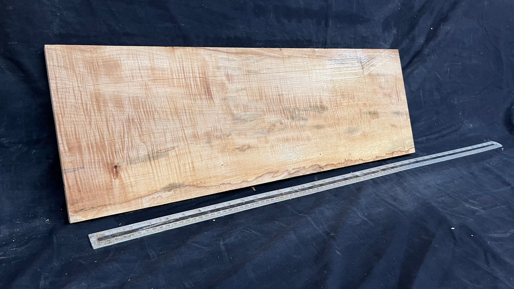 Rippled sycamore tone wood, guitar drop top 714 L x 237 W x 20 D mm     (640)