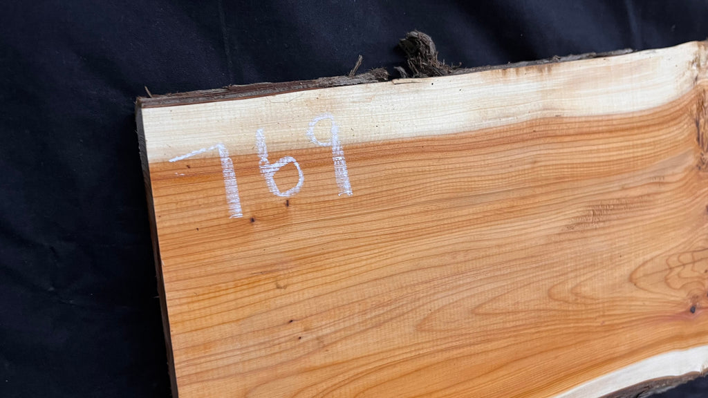 Coffee table top yew, slab, board 1079 L x 245 W x 28 D mm    (769)