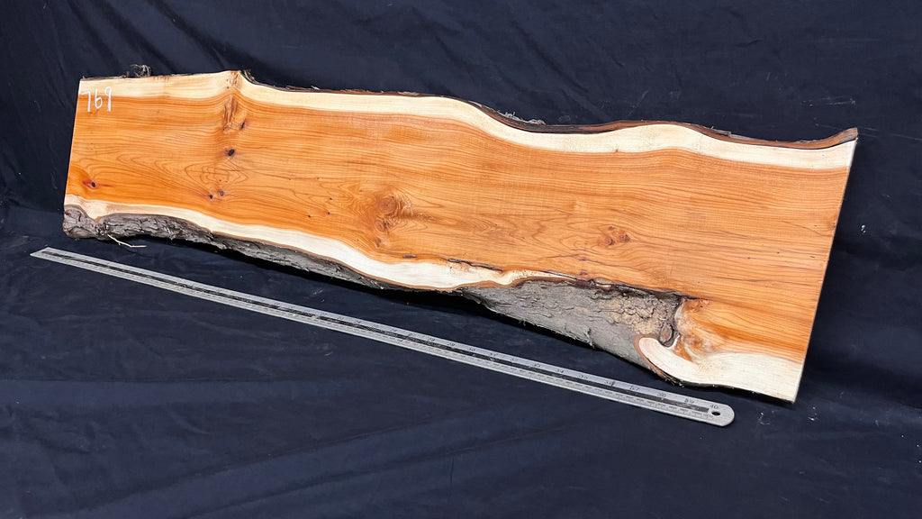 Coffee table top yew, slab, board 1079 L x 245 W x 28 D mm    (769)