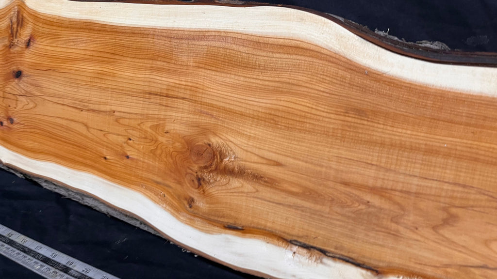 Coffee table top yew, slab, board 1079 L x 245 W x 28 D mm    (769)