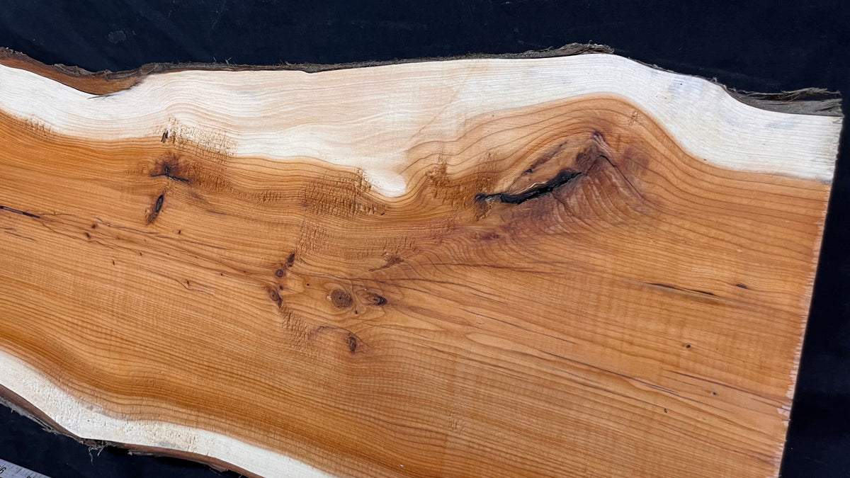 Coffee table top yew, slab, board 1079 L x 245 W x 28 D mm    (769)
