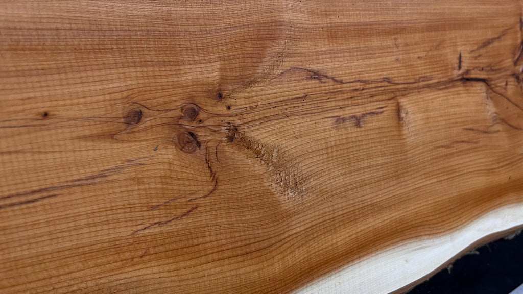 Coffee table top yew, slab, board 1079 L x 245 W x 28 D mm    (769)