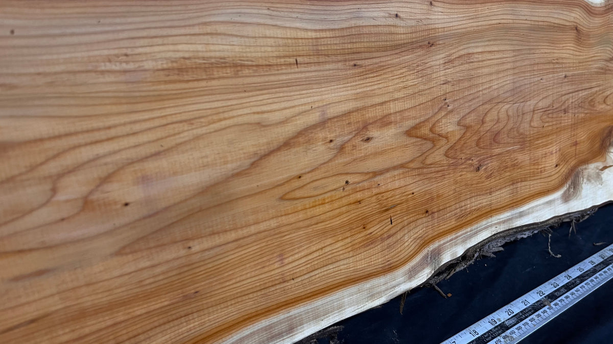 Hardwood yew, slab, board 1058 L x 270 W x 28 D mm    (771)
