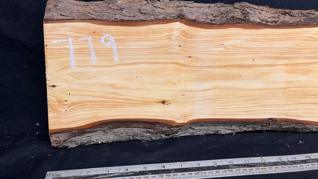 Yew, slab, shelf, mantle, board 1094 L x 203 W x 28 D mm    (779)