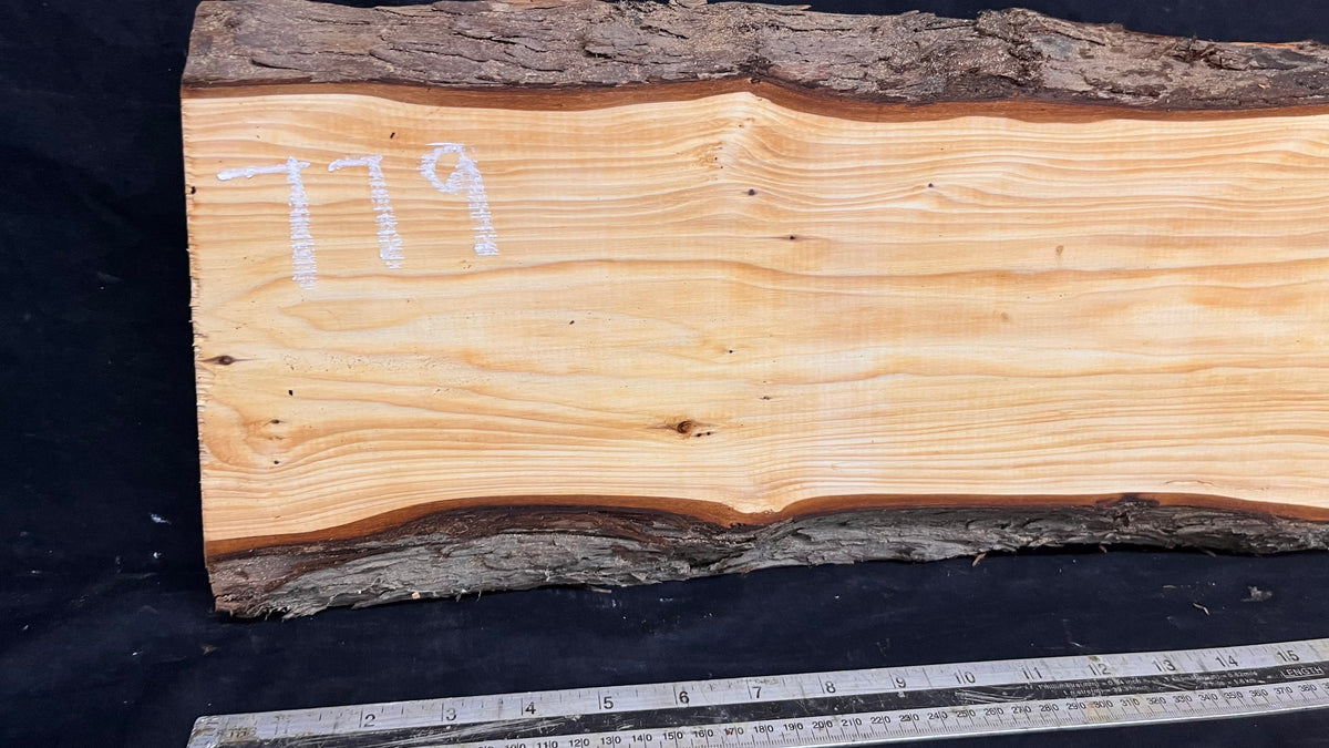 Yew, slab, shelf, mantle, board 1094 L x 203 W x 28 D mm    (779)
