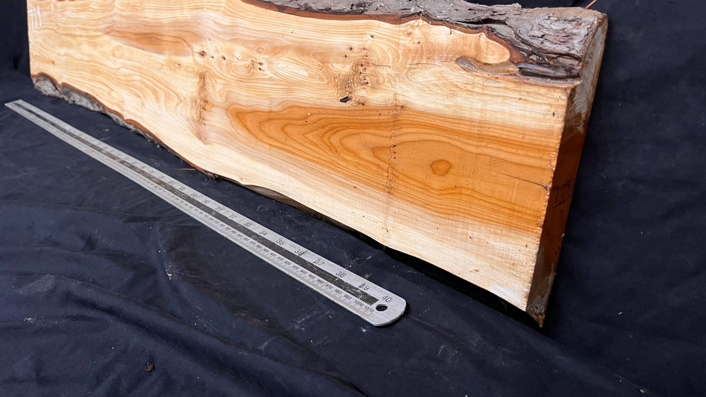 Yew, slab, shelf, mantle, board 1094 L x 203 W x 28 D mm    (779)