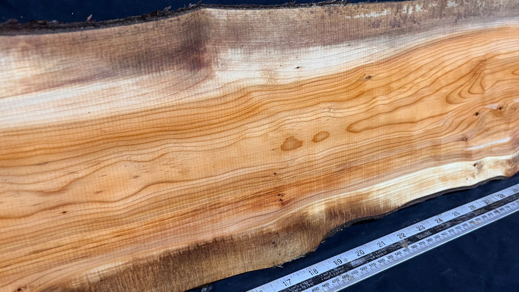 Yew, slab, shelf, mantle, board 1094 L x 203 W x 28 D mm    (779)