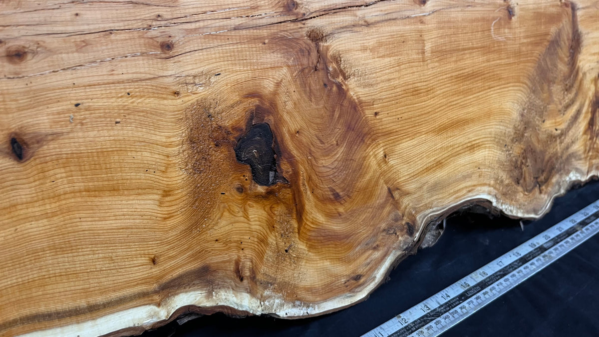 Coffee table top, pippy yew, slab, board 968 L x 345 W x 42 D mm    (783)