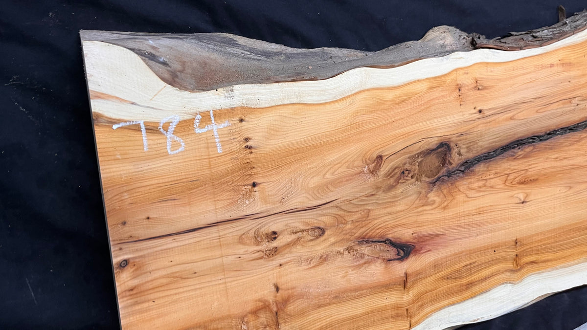 Coffee table top, yew, slab, board 959 L x 486 W x 42 D mm    (784)