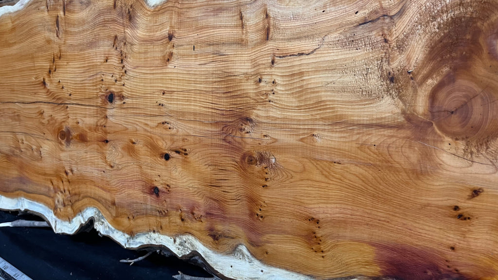 Coffee table top, yew, slab, board 848 L x 427 W x 46 D mm    (788)