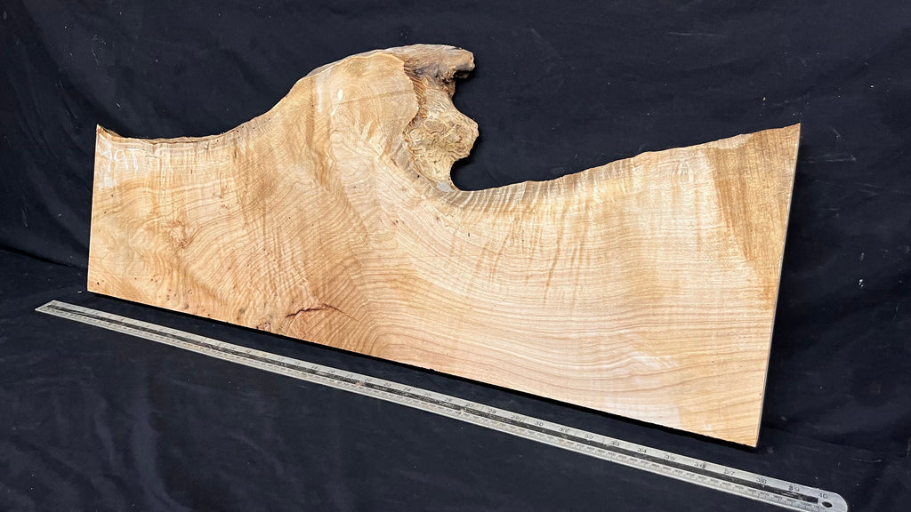 Resin table project, rippled hornbeam 911 L x 361 W x 30 D mm          (791)