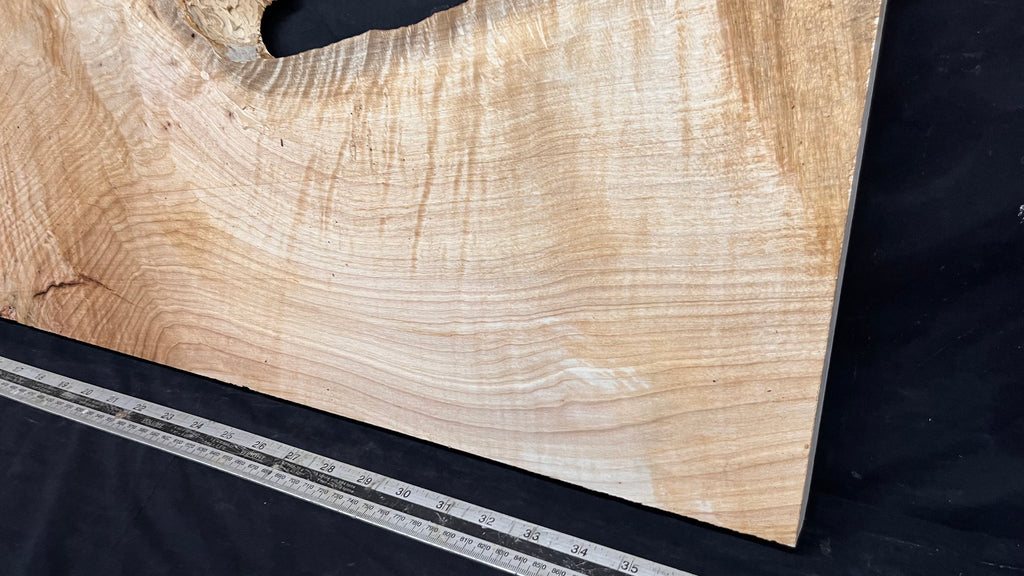 Resin table project, rippled hornbeam 911 L x 361 W x 30 D mm          (791)