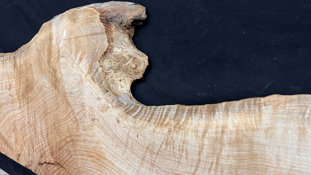 Resin table project, rippled hornbeam 911 L x 361 W x 30 D mm          (791)