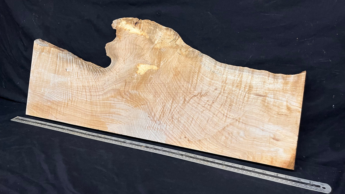 Resin table project, rippled hornbeam 911 L x 361 W x 30 D mm          (791)