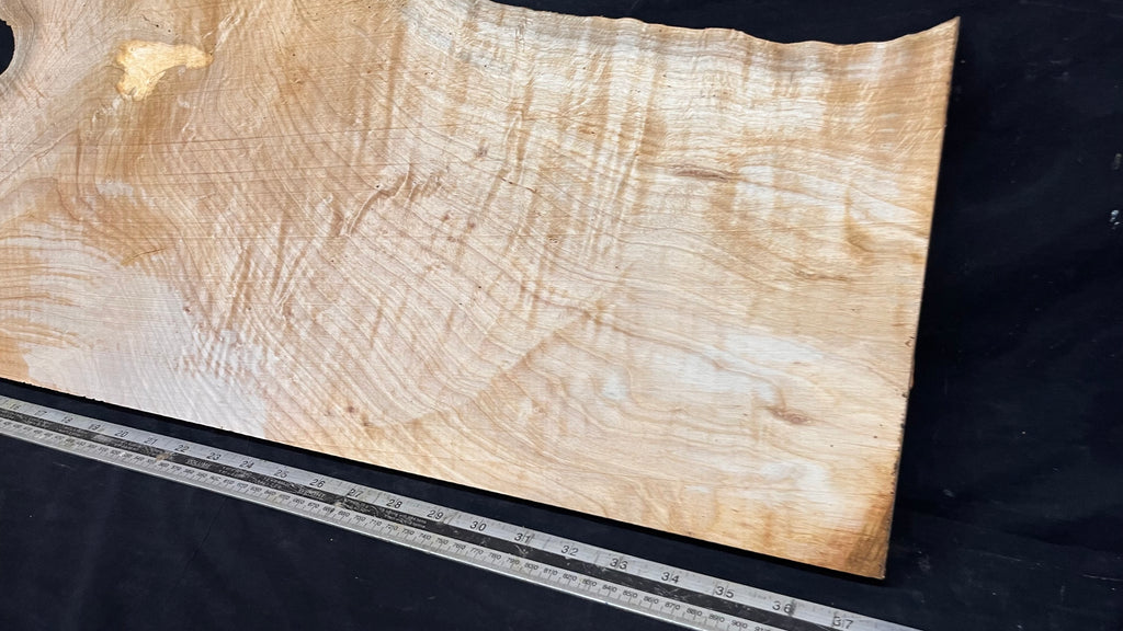 Resin table project, rippled hornbeam 911 L x 361 W x 30 D mm          (791)