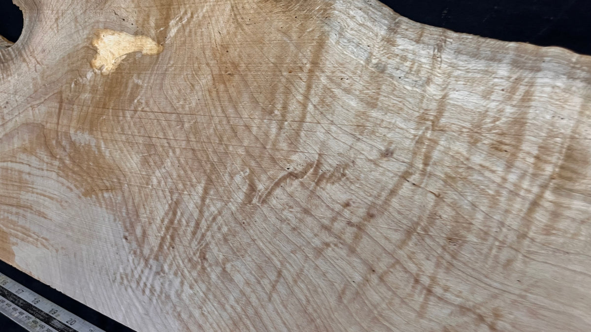 Resin table project, rippled hornbeam 911 L x 361 W x 30 D mm          (791)