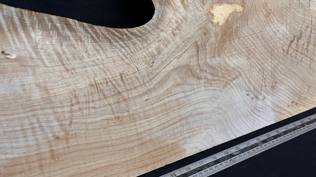 Resin table project, rippled hornbeam 911 L x 361 W x 30 D mm          (791)