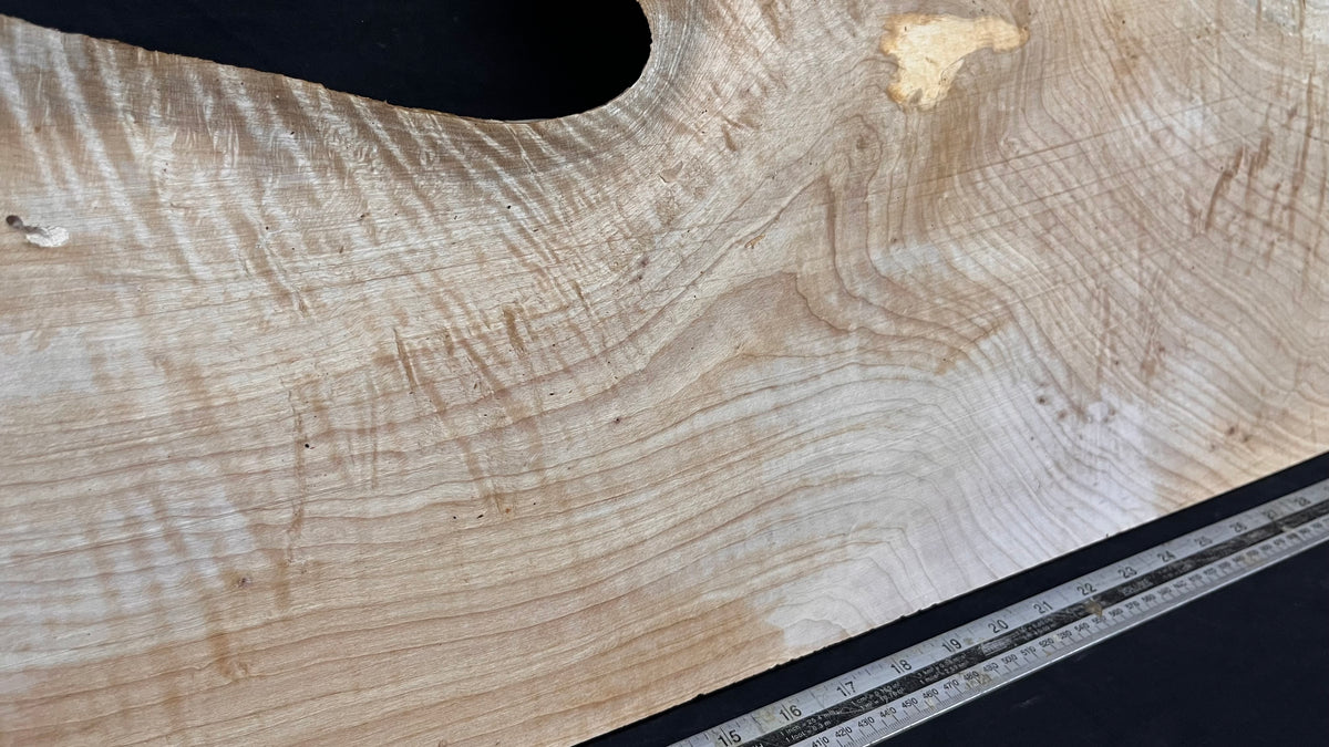 Resin table project, rippled hornbeam 911 L x 361 W x 30 D mm          (791)