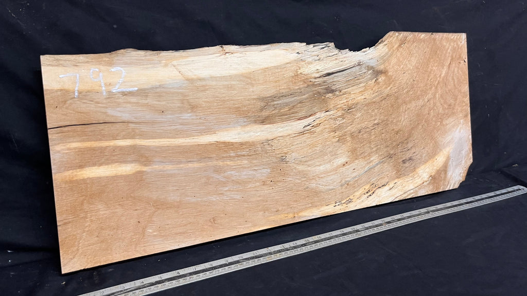 Resin table project, rippled hornbeam 871 L x 351 W x 31 D mm          (792)