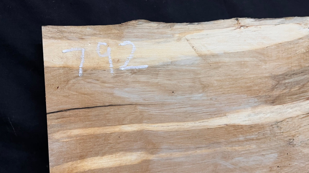 Resin table project, rippled hornbeam 871 L x 351 W x 31 D mm          (792)
