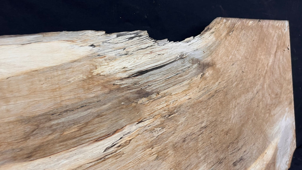 Resin table project, rippled hornbeam 871 L x 351 W x 31 D mm          (792)