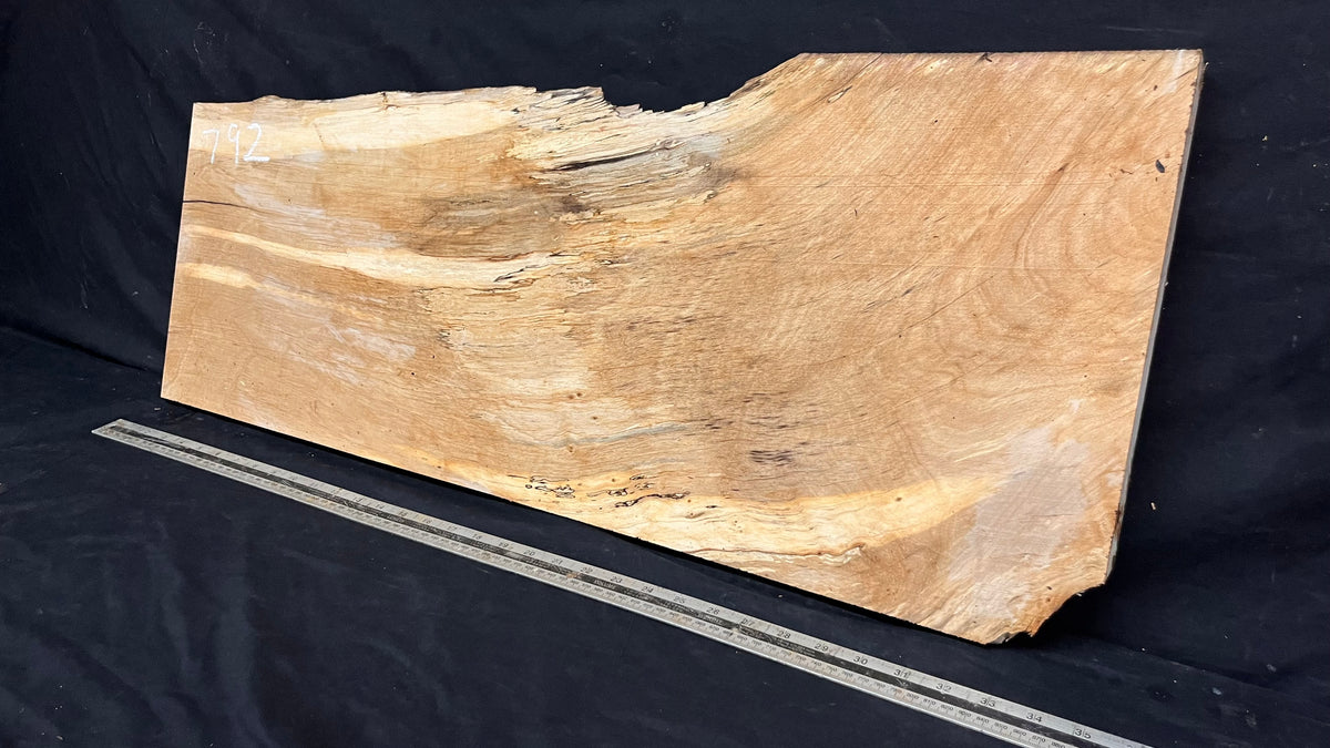 Resin table project, rippled hornbeam 871 L x 351 W x 31 D mm          (792)