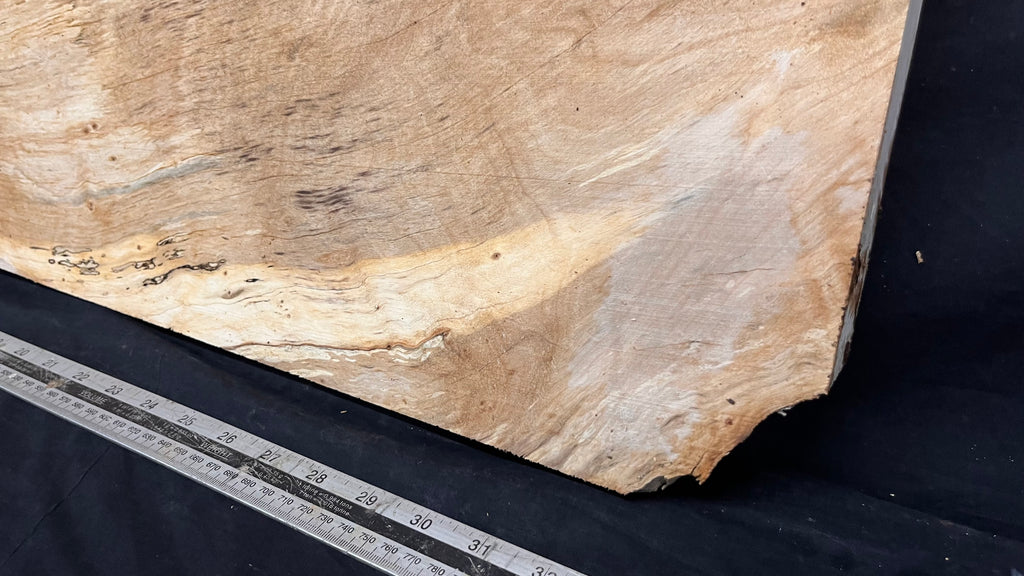 Resin table project, rippled hornbeam 871 L x 351 W x 31 D mm          (792)
