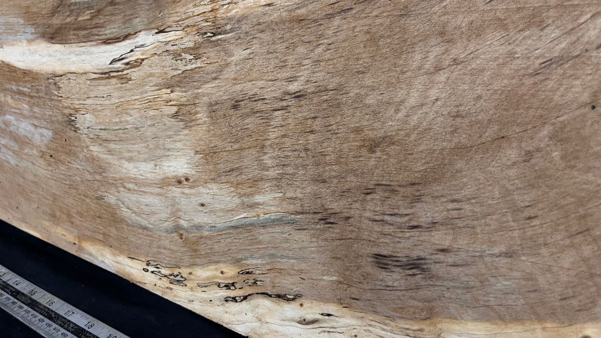 Resin table project, rippled hornbeam 871 L x 351 W x 31 D mm          (792)