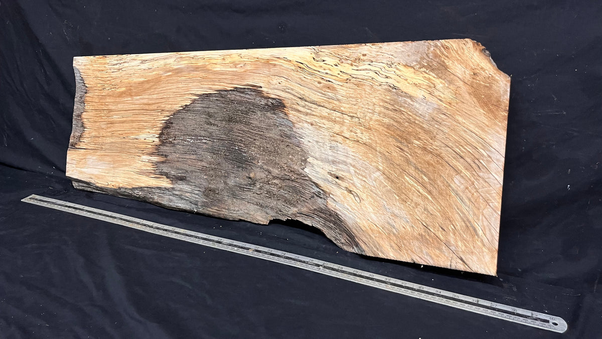 Resin table project, rippled hornbeam 871 L x 351 W x 31 D mm          (792)