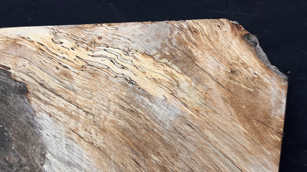 Resin table project, rippled hornbeam 871 L x 351 W x 31 D mm          (792)