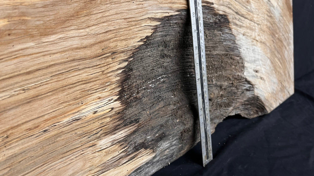 Resin table project, rippled hornbeam 871 L x 351 W x 31 D mm          (792)