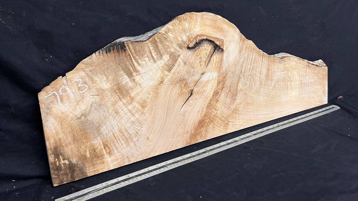 Resin table project, rippled hornbeam 1009 L x 350 W x 22 D mm          (793)