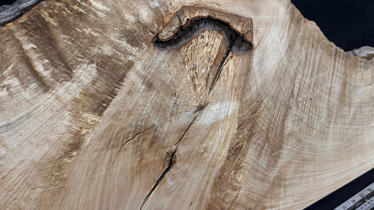 Resin table project, rippled hornbeam 1009 L x 350 W x 22 D mm          (793)