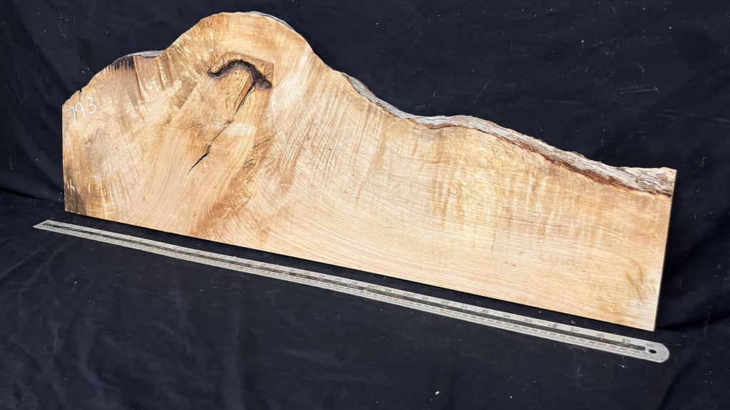 Resin table project, rippled hornbeam 1009 L x 350 W x 22 D mm          (793)