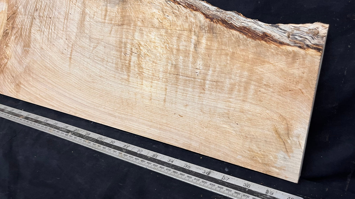 Resin table project, rippled hornbeam 1009 L x 350 W x 22 D mm          (793)