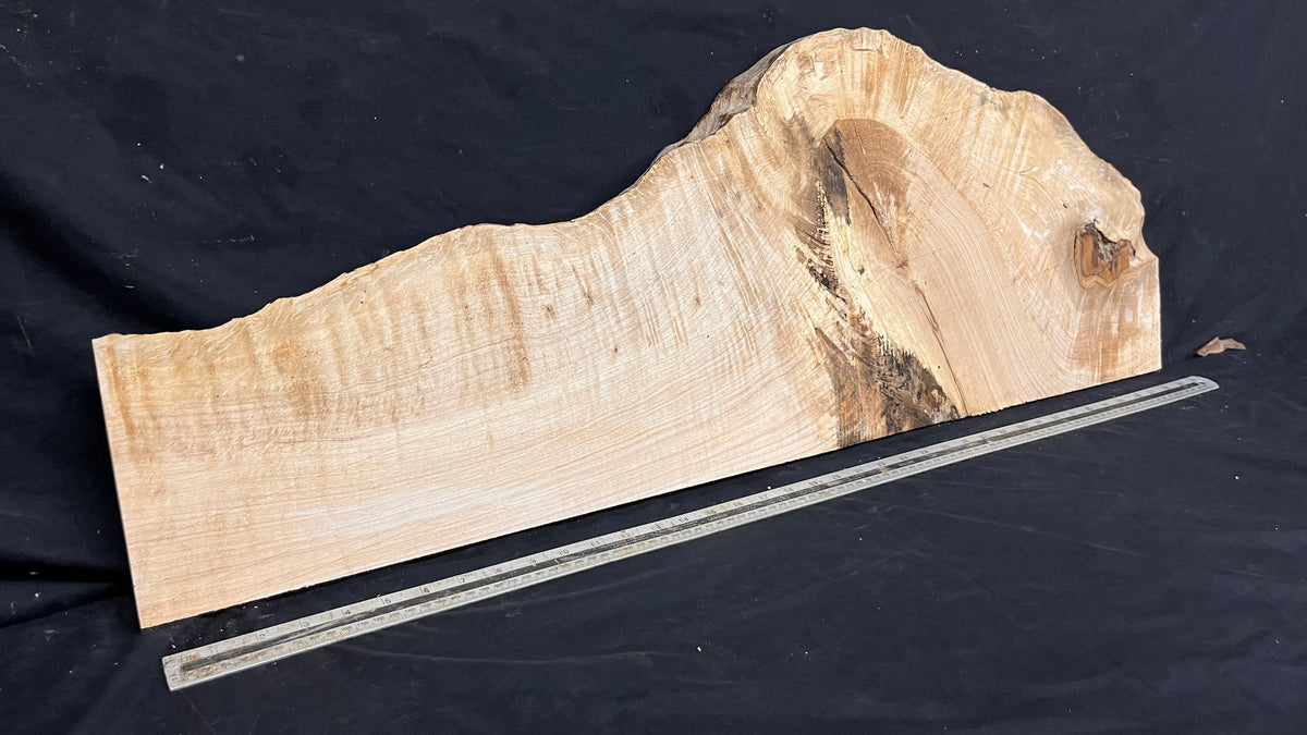 Resin table project, rippled hornbeam 1009 L x 350 W x 22 D mm          (793)