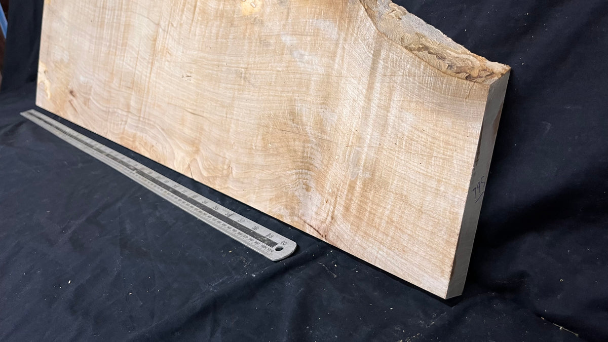 Shelving, shelf, ledge, rippled hornbeam 1179 L x 460 W x 23 D mm          (795)