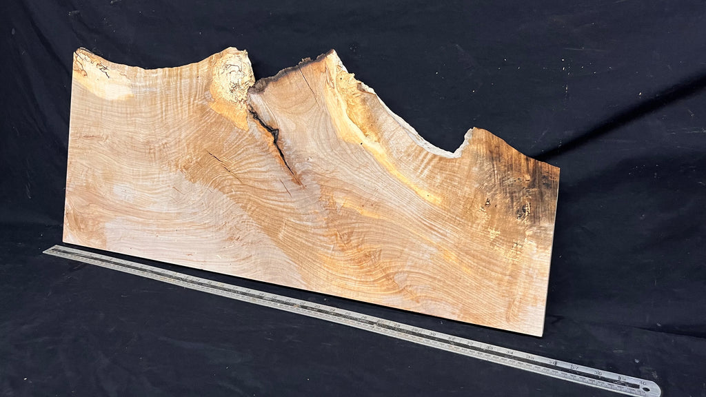 Shelving, shelf, ledge, rippled hornbeam 884 L x 369 W x 23 D mm          (796)