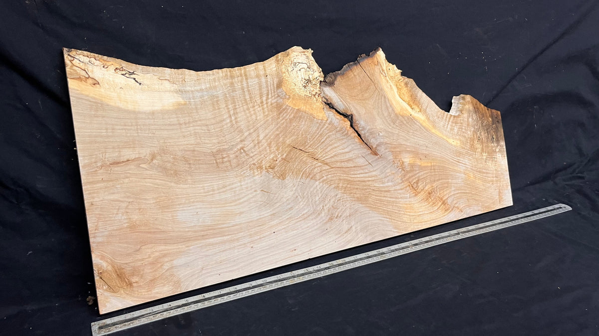 Shelving, shelf, ledge, rippled hornbeam 884 L x 369 W x 23 D mm          (796)