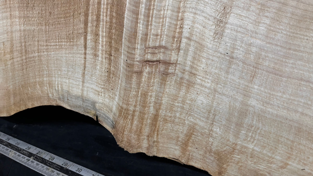 Shelving, shelf, ledge, rippled hornbeam 1005 L x 340 W x 40 D mm          (797)