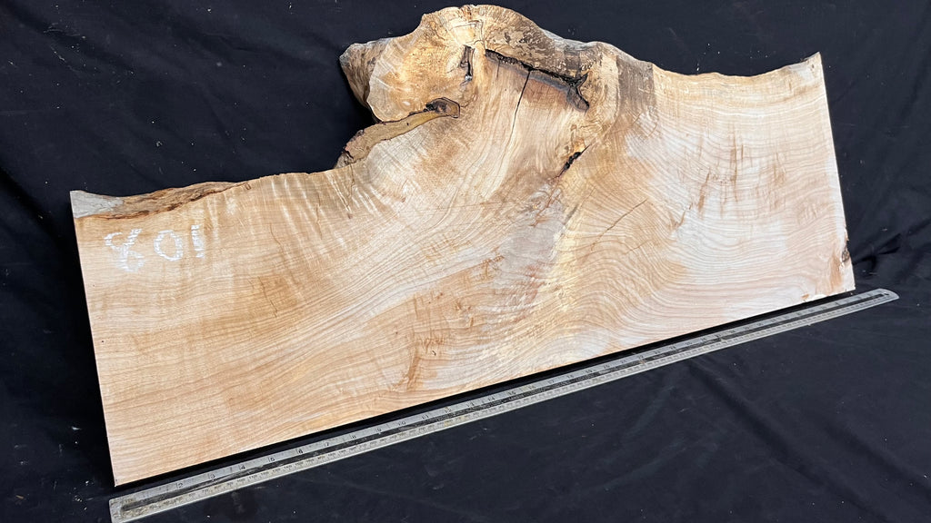 Shelving, shelf, ledge, rippled hornbeam 950 L x 394 W x 34 D mm          (801)