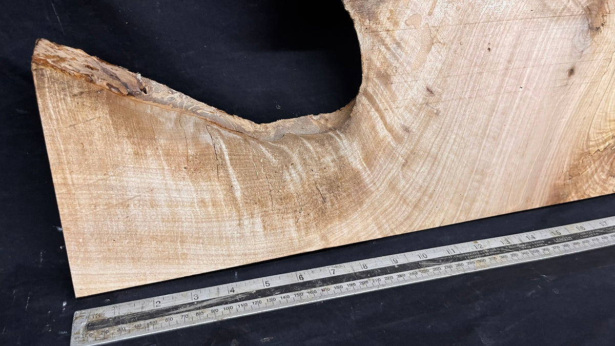 Shelving, shelf, ledge, rippled hornbeam 1002 L x 365 W x 28 D mm          (802)