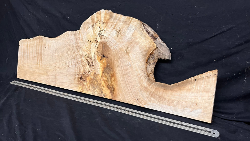 Shelving, shelf, ledge, rippled hornbeam 1002 L x 365 W x 28 D mm          (802)